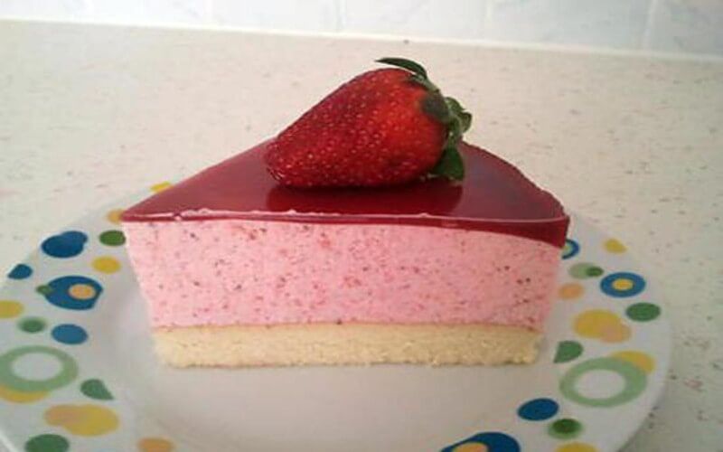 Bavarois à la fraise léger