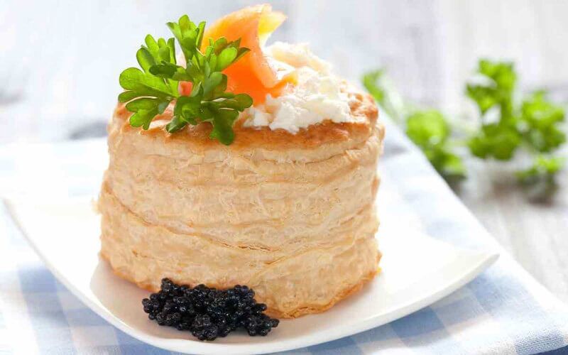 Vol-au-vent au saumon fumé et Philadelphia